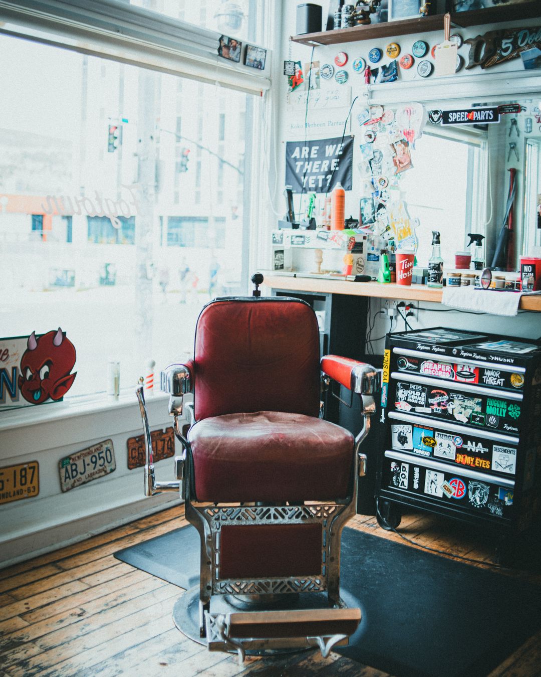 Interior de una barbería